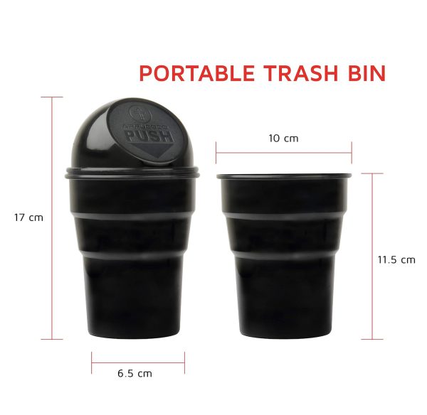 APPUCOCO Mini Car Trash Bin Can Holder Dustbin - Image 4