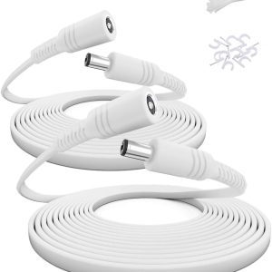Itramax 30ft 12V DC Extension Cable - 2 Pack Power Supply Extension Cord 5.5mm x 2.1mm for CCTV Security Cameras, DVRs & IP Networks
